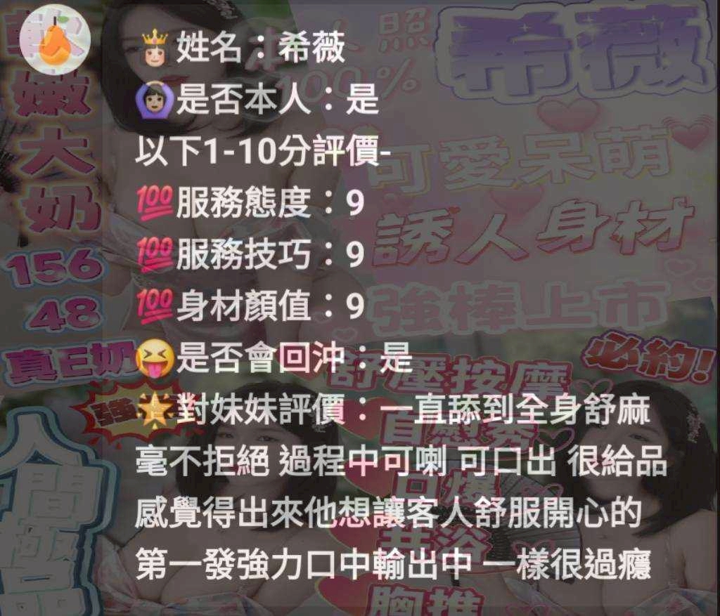 新竹定點茶 希薇 援交